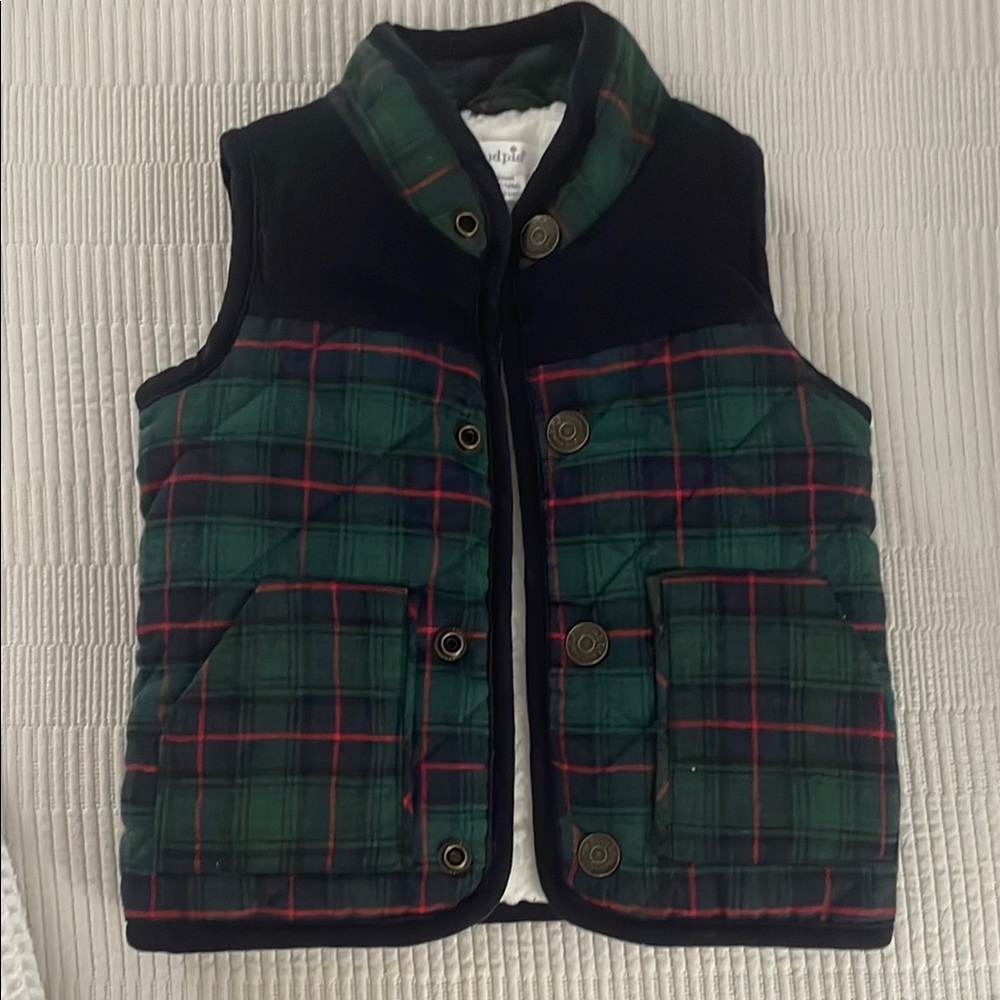 Plaid Puffer Vest